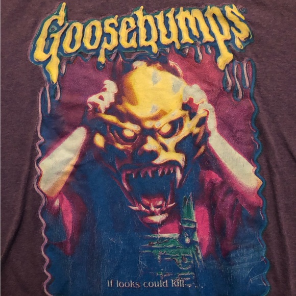 RL Stines Goosebumps the haunted mask t shirt size large purple men’s women’s - Picture 3 of 3